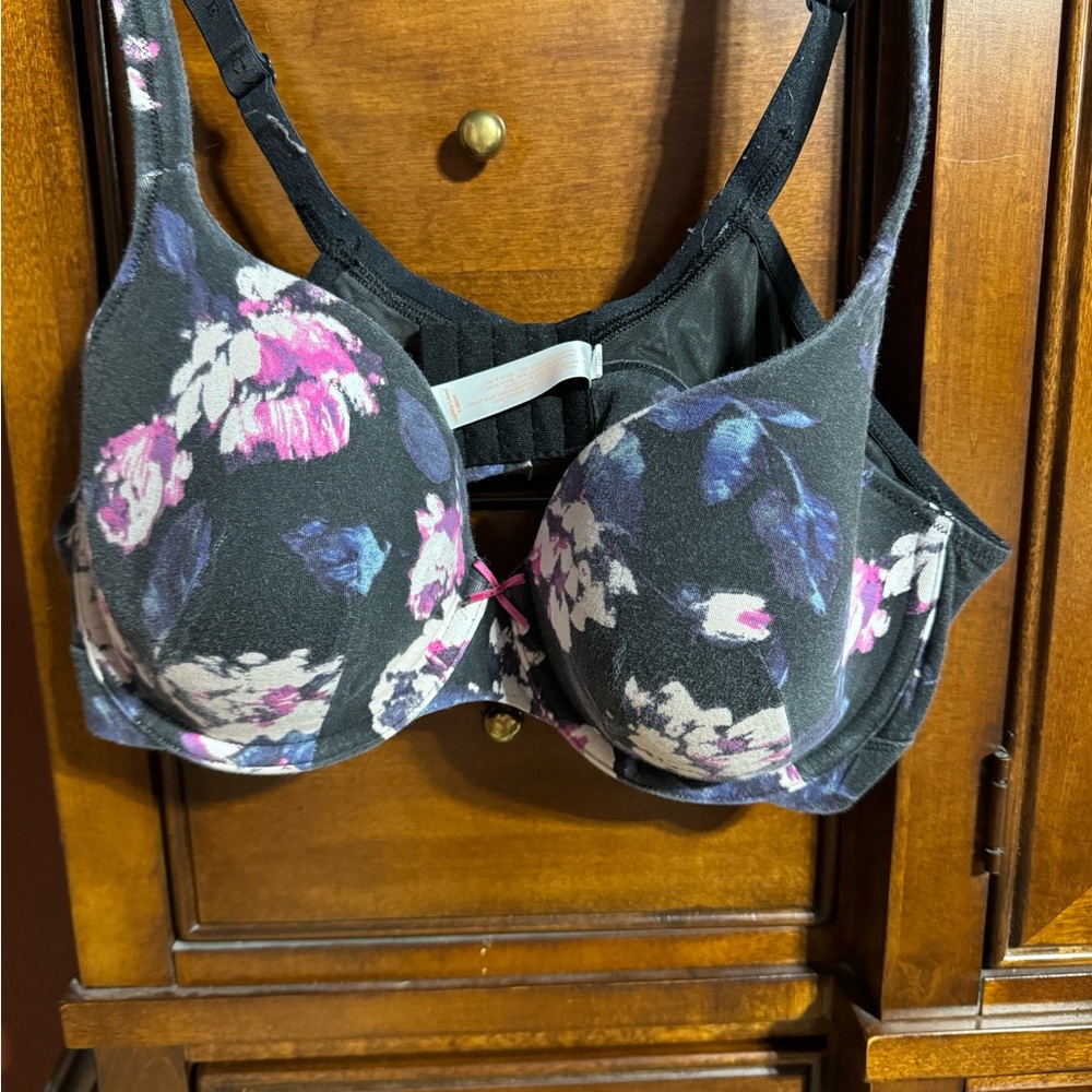 Floral lightly lined bra, Cacique by Lane Bryant 40D